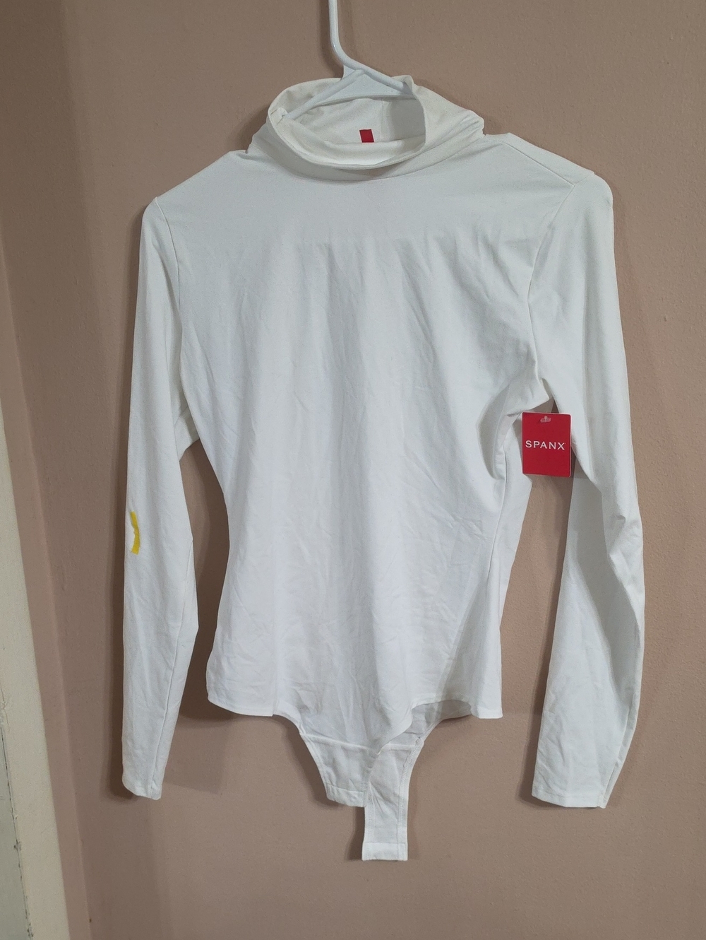SPANX White Long Sleeve Turtleneck Bodysuit - Slim Fit